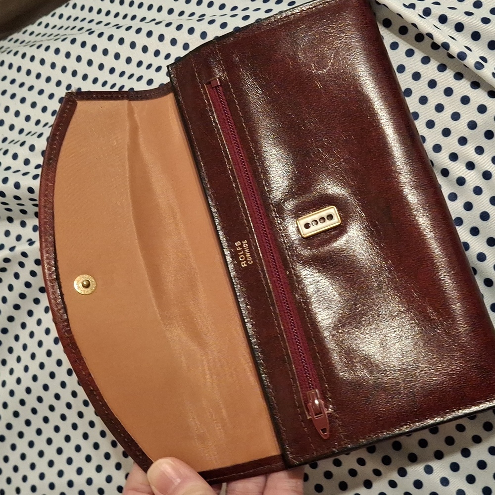 Vintage ROLFS Cowhide Wallet With Checkbook$$ - Picture 2 of 7